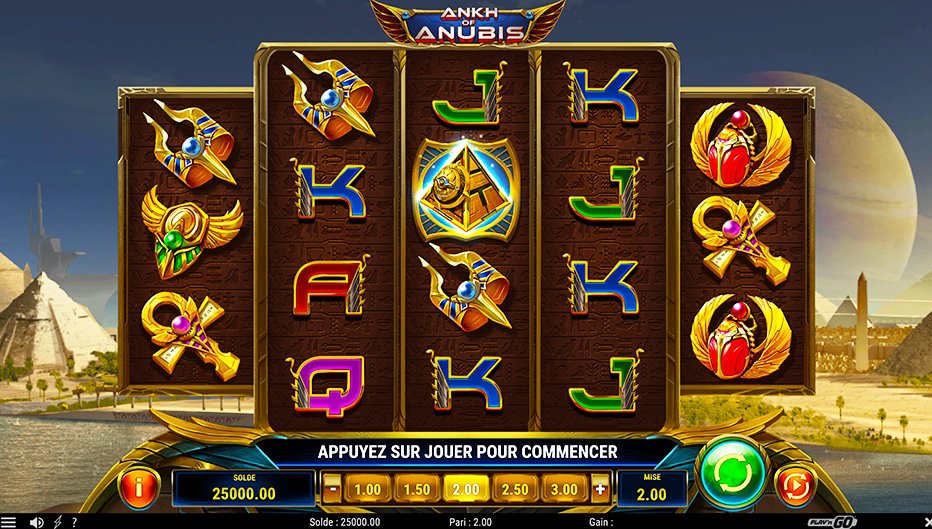 Rouleaux de la machine à sous Ankh of Anubis