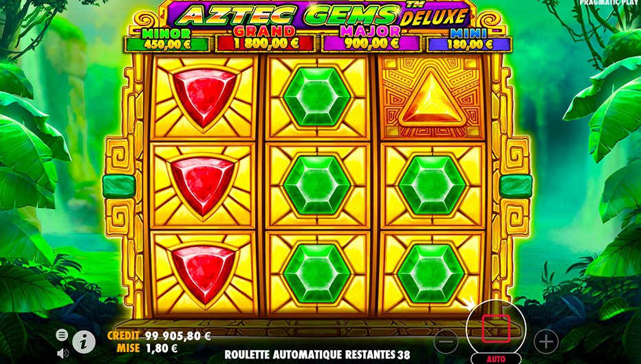 Rouleaux de la machine à sous Aztec Gems Deluxe