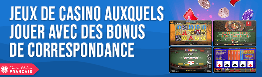 jeux avec bonus de correspondance