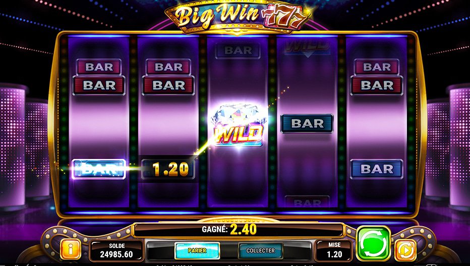 Lignes de paiement Big Win 777