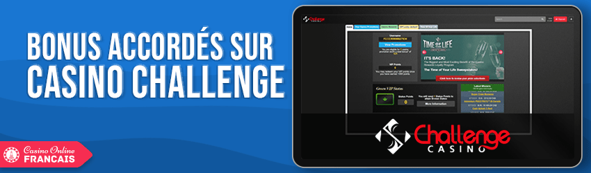 bonus de challenge casino