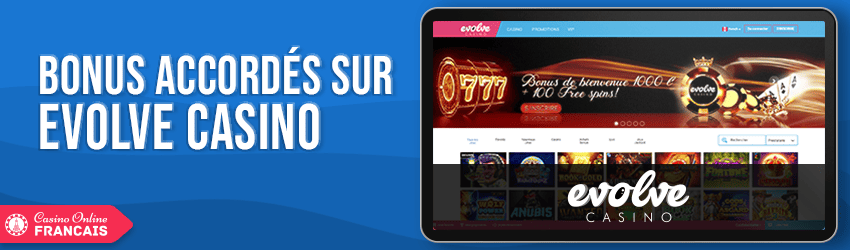 bonus de evolve casino