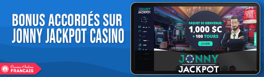 bonus sur jonny jackpot casino