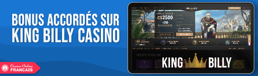 bonus sur king billy casino