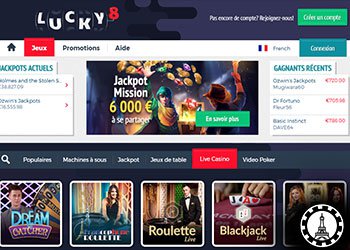 casino live lucky 8 est fonctionnel