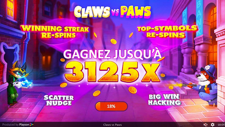 Machine à sous Claws vs Paws