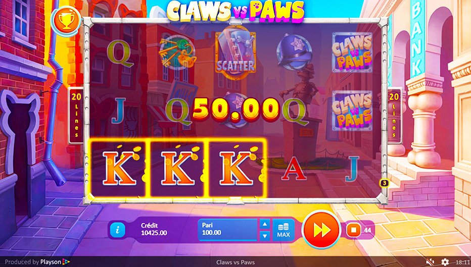 Lignes de paiement Claws vs Paws