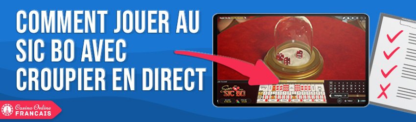 sic bo avec croupier en direct