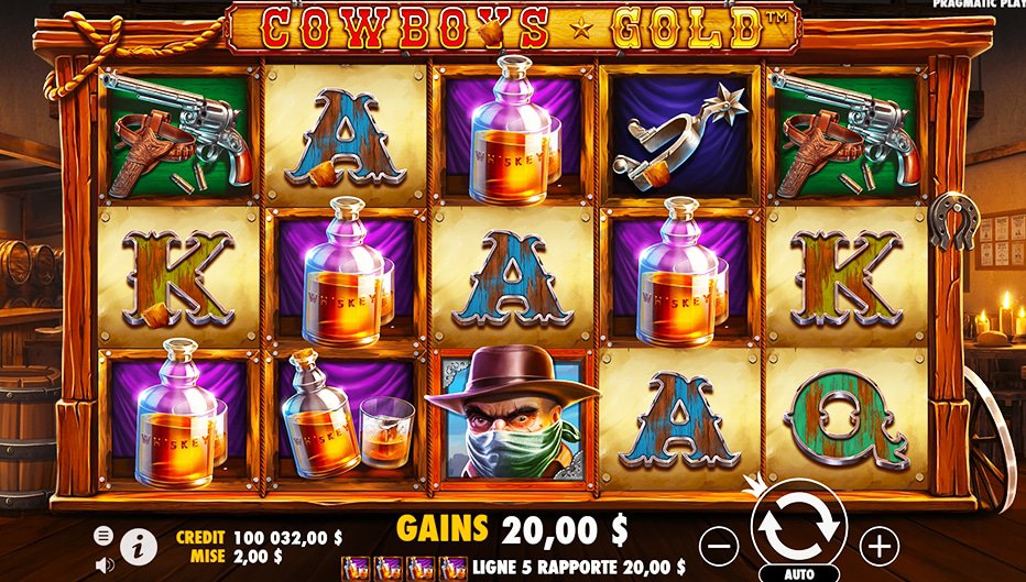 Lignes de paiement Cowboys Gold