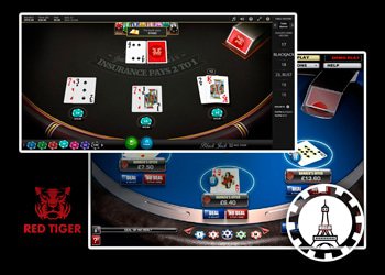 deux jeux de blackjack sur les casinos en ligne alimentés par red tiger gaming