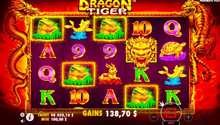 Lignes de paiement Dragon Tiger