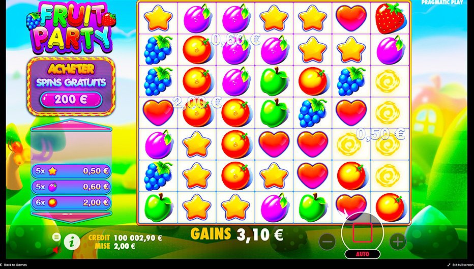 Lignes de paiement Fruit Party