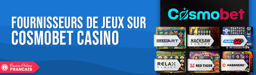 logiciels et jeux de cosmobet casino