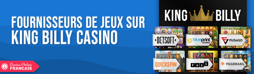 jeux disponibles sur king billy casino