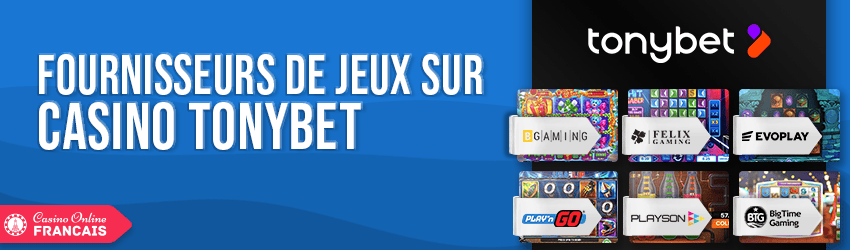 fournisseurs de jeux sur tonybet