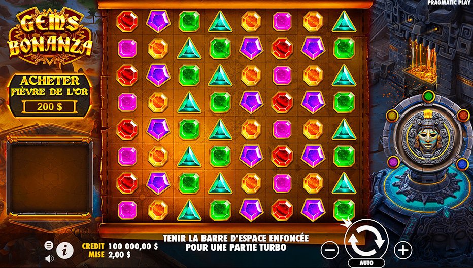 Rouleaux de la machine à sous Gems Bonanza