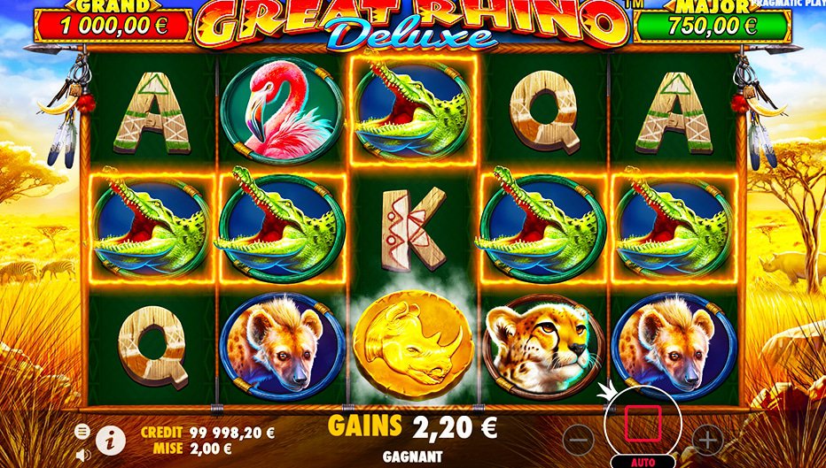 Lignes de paiement Great Rhino Deluxe