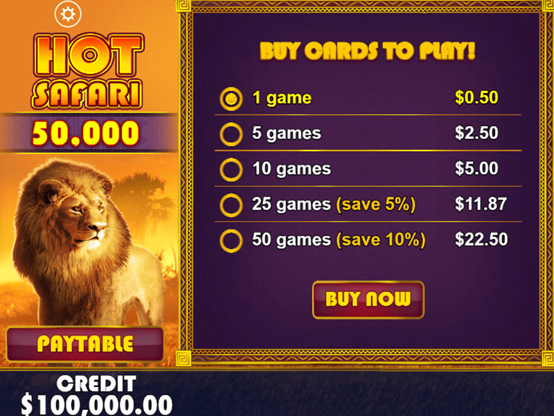 Hot Safari Scratchcard