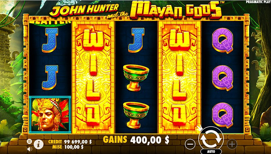 Lignes de paiement John Hunter and the Mayan Gods