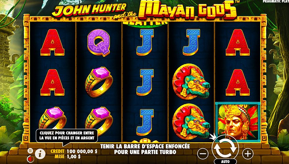 Rouleaux de la machine à sous John Hunter and the Mayan Gods