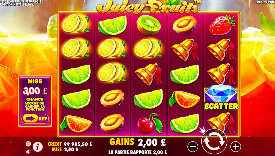 Lignes de paiement Juicy Fruits