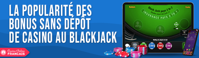 bonus sans dépôt blackjack