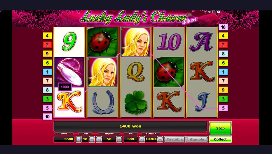 Lignes de paiement Lucky Lady's Charm Deluxe