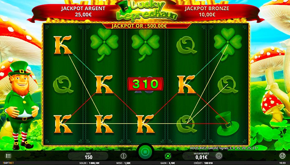 Lignes de paiement Lucky Leprechaun