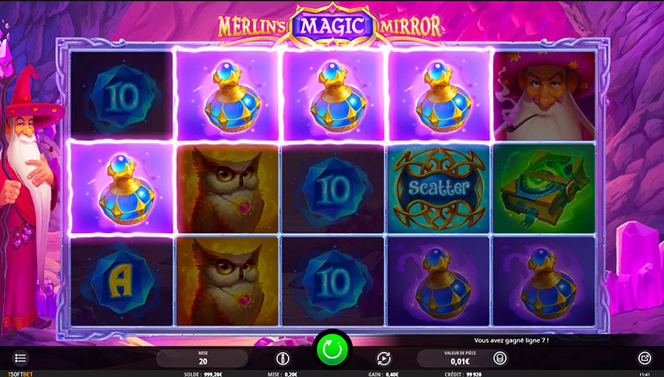 Lignes de paiement Merlin's Magic Mirror