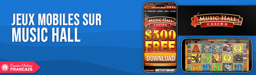 version mobile de music hall casino