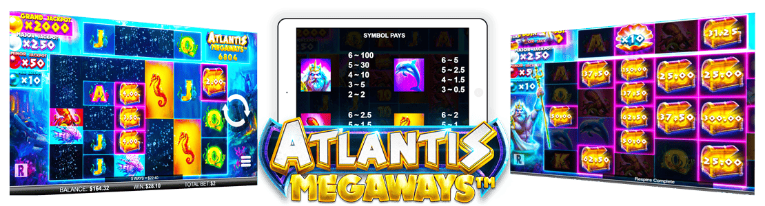 version mobile d'atlantis megaways