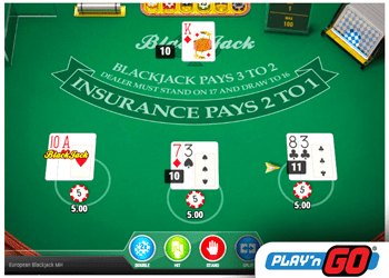 jeu blackjack Play'N Go