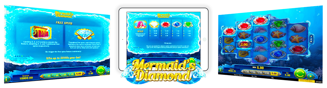 version mobile de mermaid's diamonds