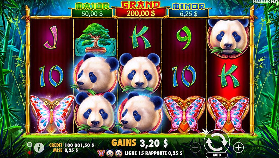 Lignes de paiement Panda's Fortune