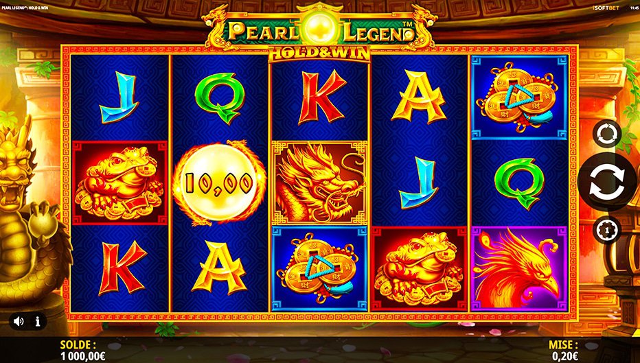 Rouleaux de la machine à sous Pearl Legends