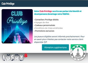 profitez desormais privileges vip sur lucky-8 casino