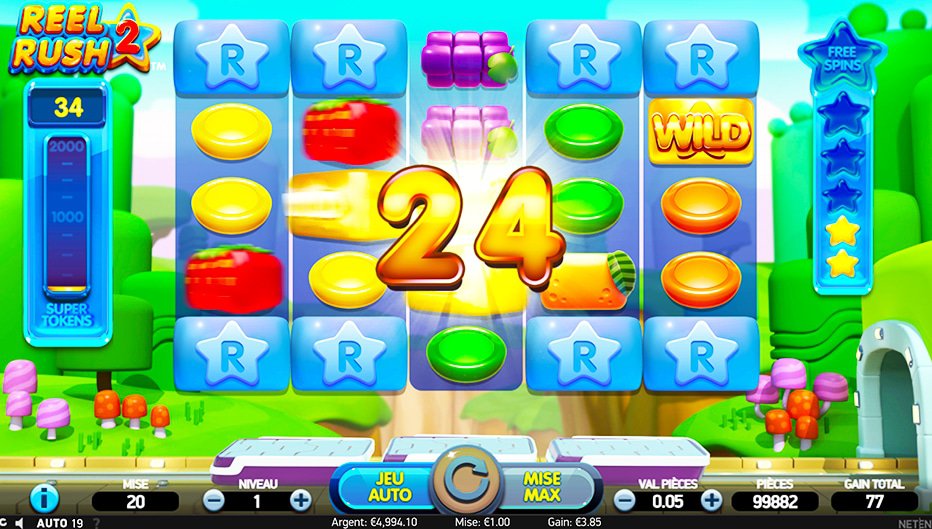 Lignes de paiement Reel Rush 2