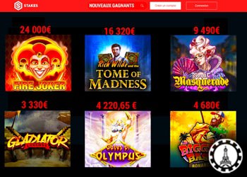 stakes casino fait de nouveaux gagnants ce week-end