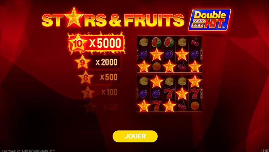 machine à sous Stars and Fruits: Double Hit