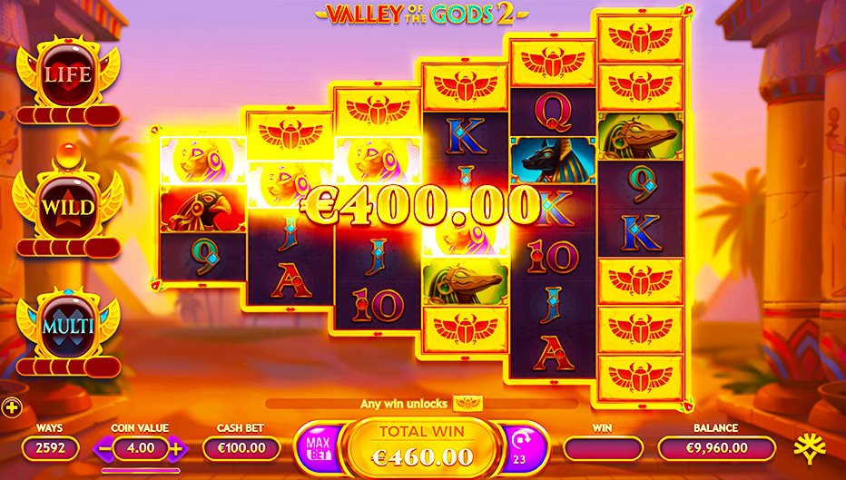 Lignes de paiement Valley of the Gods 2