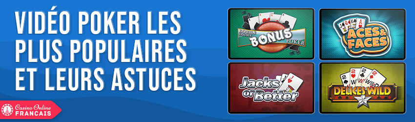 meilleurs jeux de vidéo poker et astuces